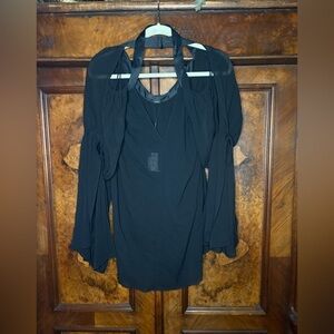 NWT Alexander Wang- Elegant Black Silk Blouse. Size 2
